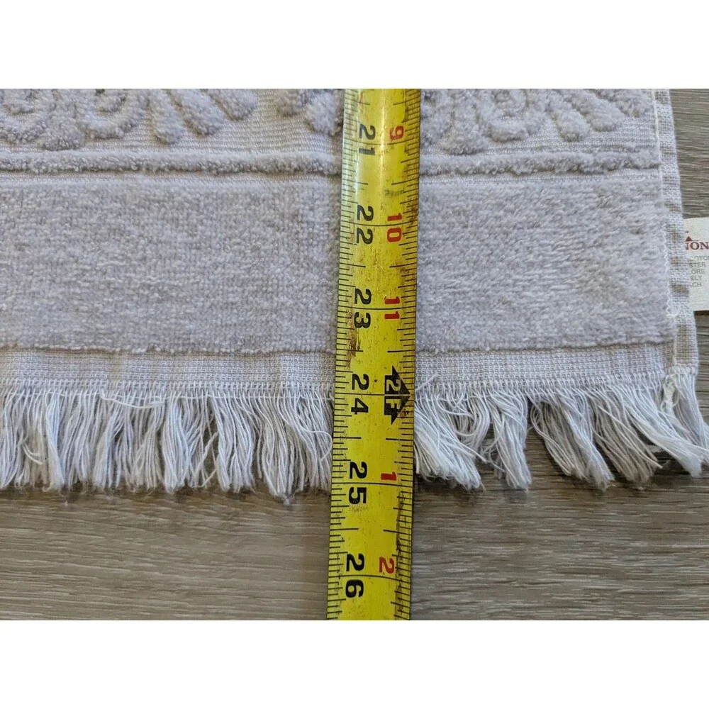 Vintage Cannon Monticello 3 pc Set Bath Hand Towel‎ MCM Sculpted